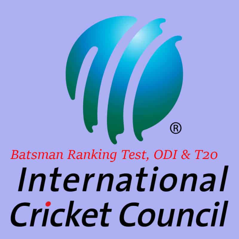 Icc Cricket Batsman Ranking Odi T20 And Test Top 10 Batsman List