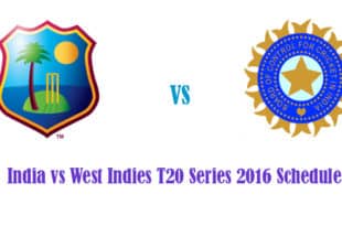 IND vs WI T20 series 2016