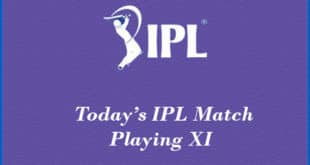 today's IPL match Playin XI