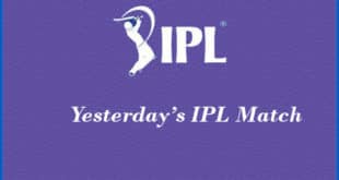 Yesterday's IPL Match