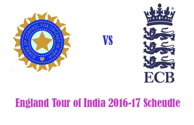 IND vs ENG 2016-17 Schedule